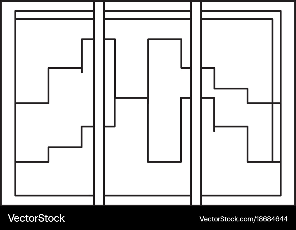 Isolated window design Vector Image