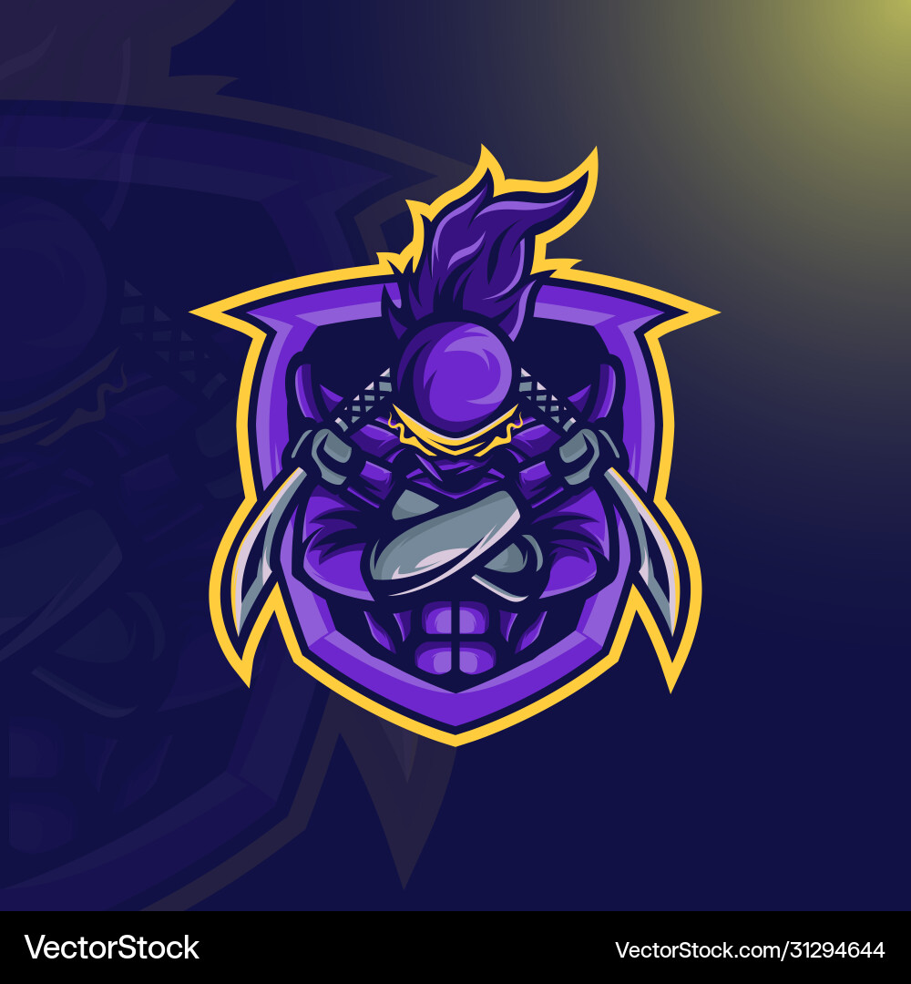 Ninja Warrior Mascot Vector Image