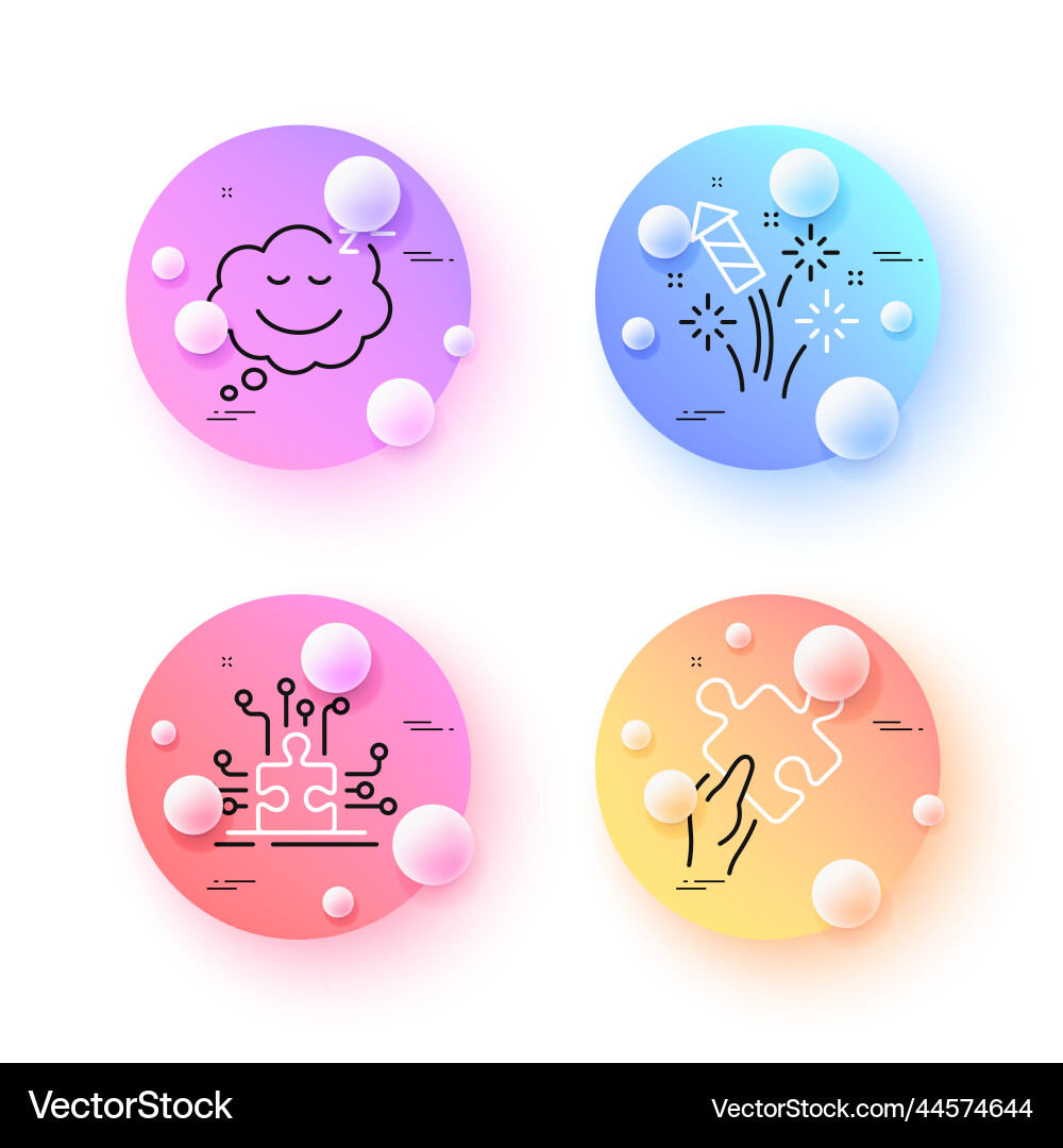 Puzzle options and sleep minimal line Puzzle options and sleep minimal line vector image