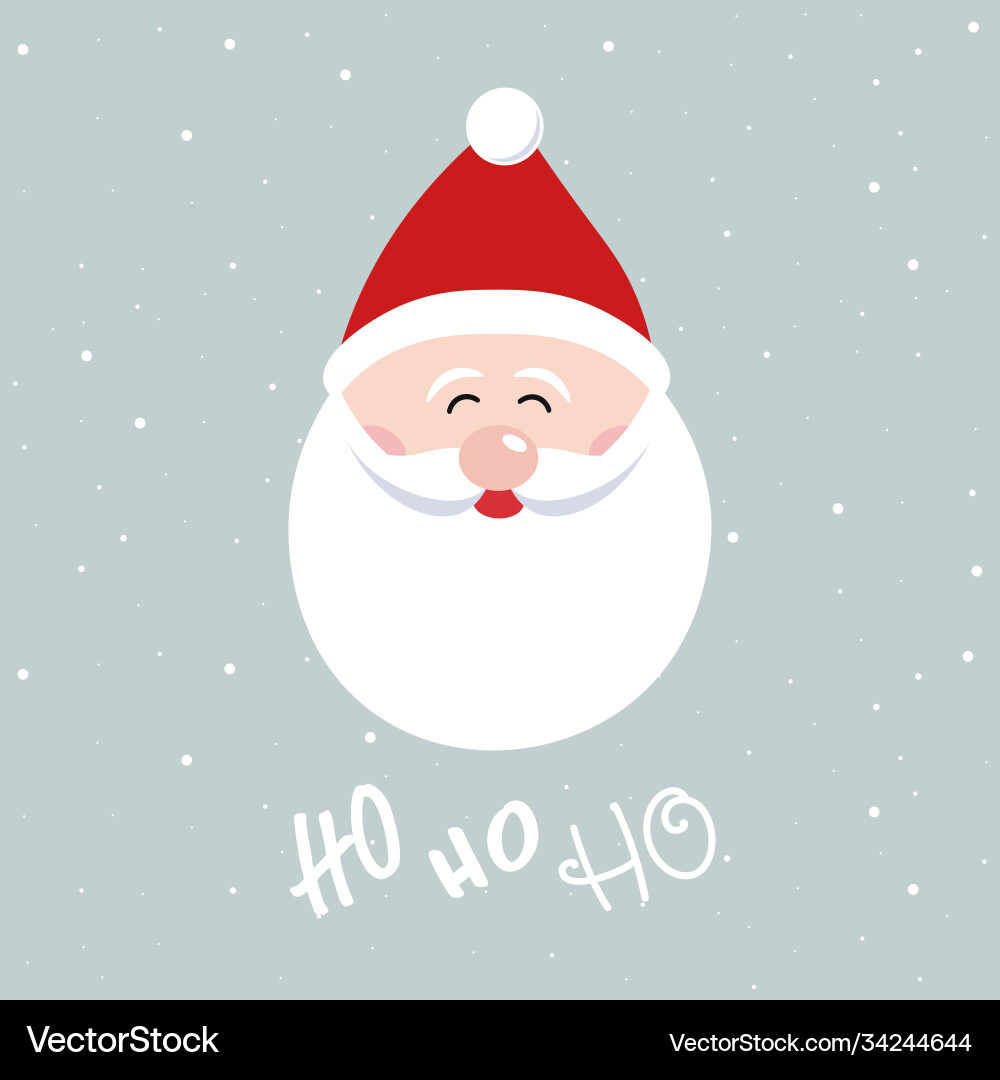 Santa claus niedlich charakter face ho snowy Santa claus niedlich charakter face ho snowy vektorbild