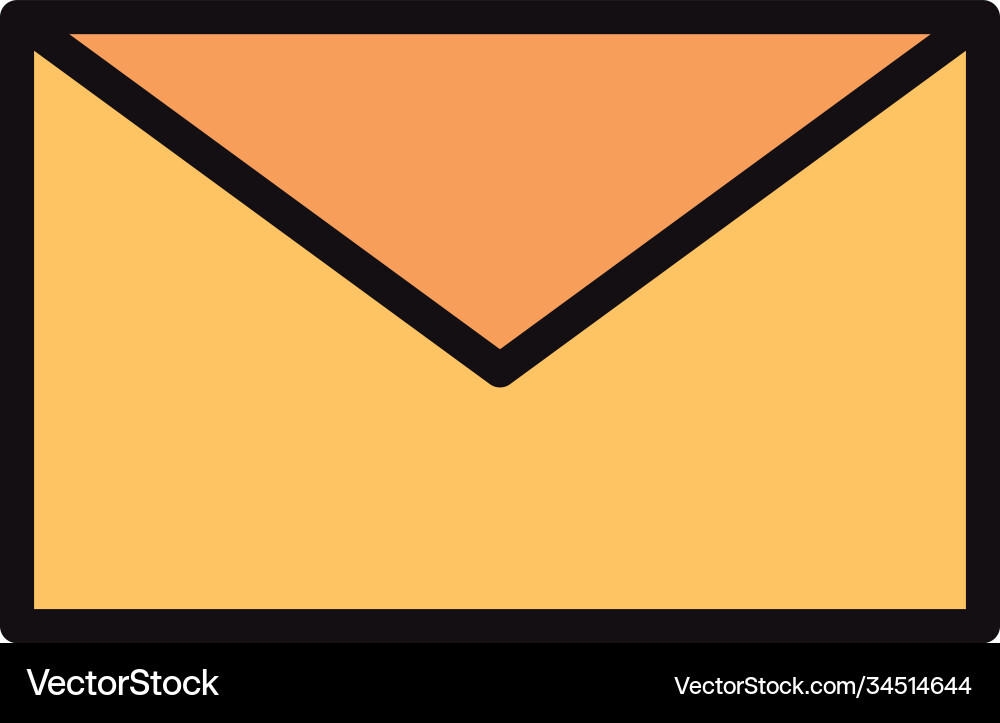 User interface email message communication linear Vector Image