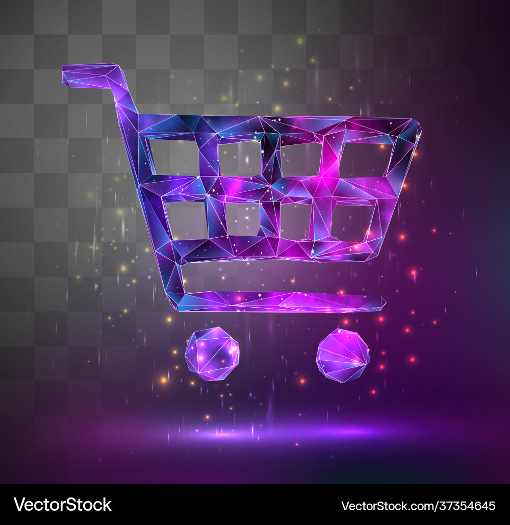 3d object on square mosaic background space vector image