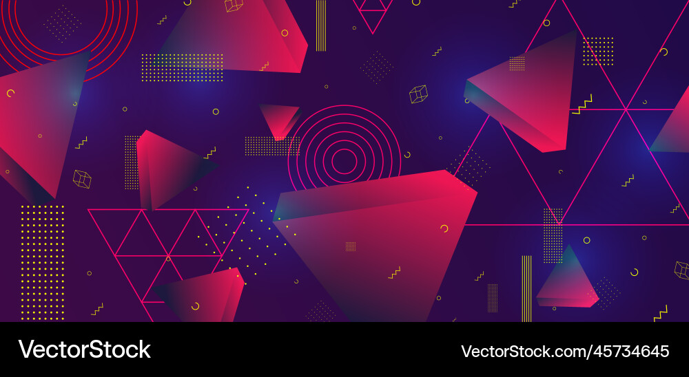 3d triangular minimal abstract background design 3d triangular minimal abstract background design vector image