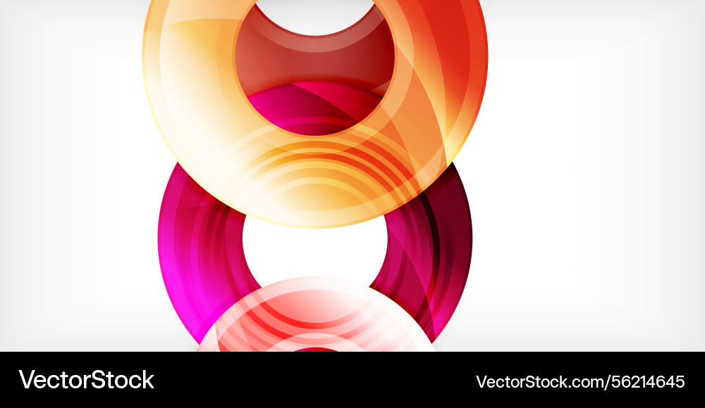 Abstract design features overlapping circular Vector Image