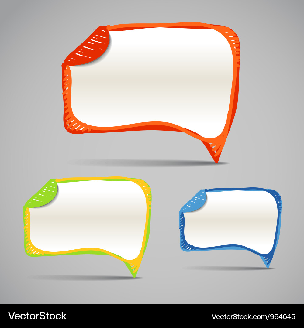 Abstract Talking Bubbles Background Vector Image