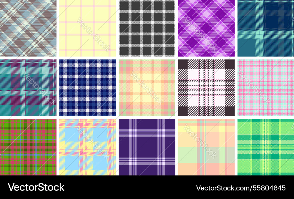 Bold check patterns with stripes and textured Bold check patterns with stripes and textured vector image