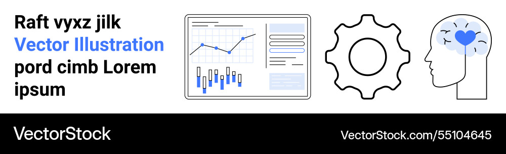 Business automation and data analysis Business automation and data analysis vector image