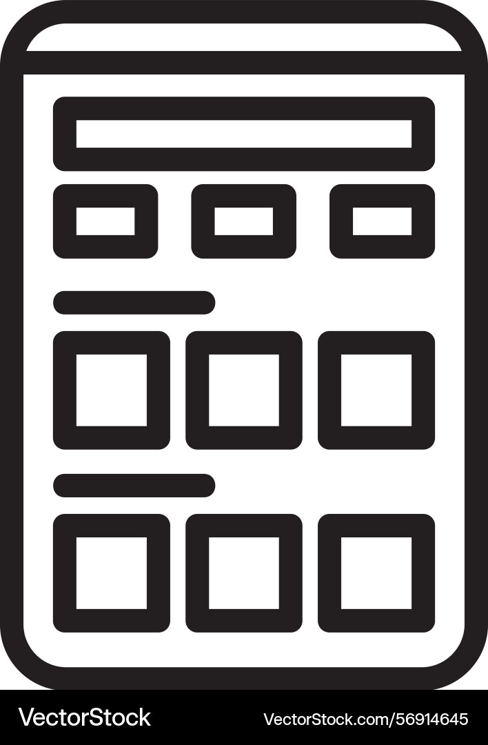 Categories linear style icon design vector image