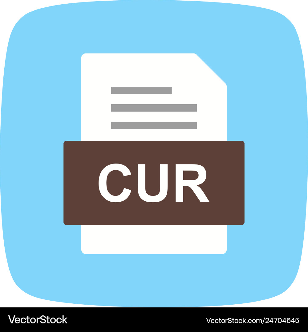 Cur file document icon vector image