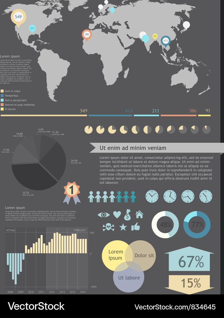 Data Visualization Icons vector image