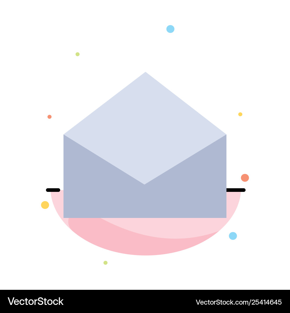 Email mail message open abstract flat color icon Email mail message open abstract flat color icon vector image