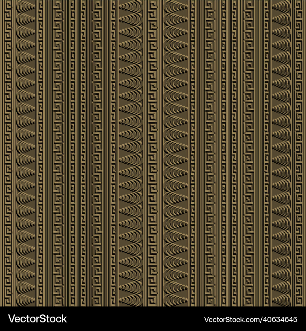 Emboss striped borders 3d seamless pattern Emboss striped borders 3d seamless pattern Vector Image