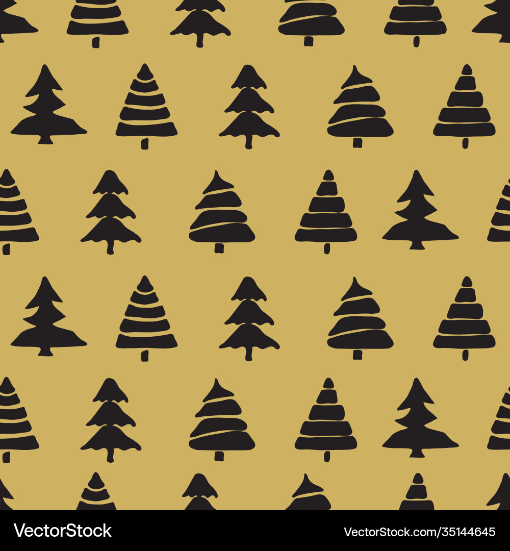 Fir tree seamless pattern Fir tree seamless pattern vector image