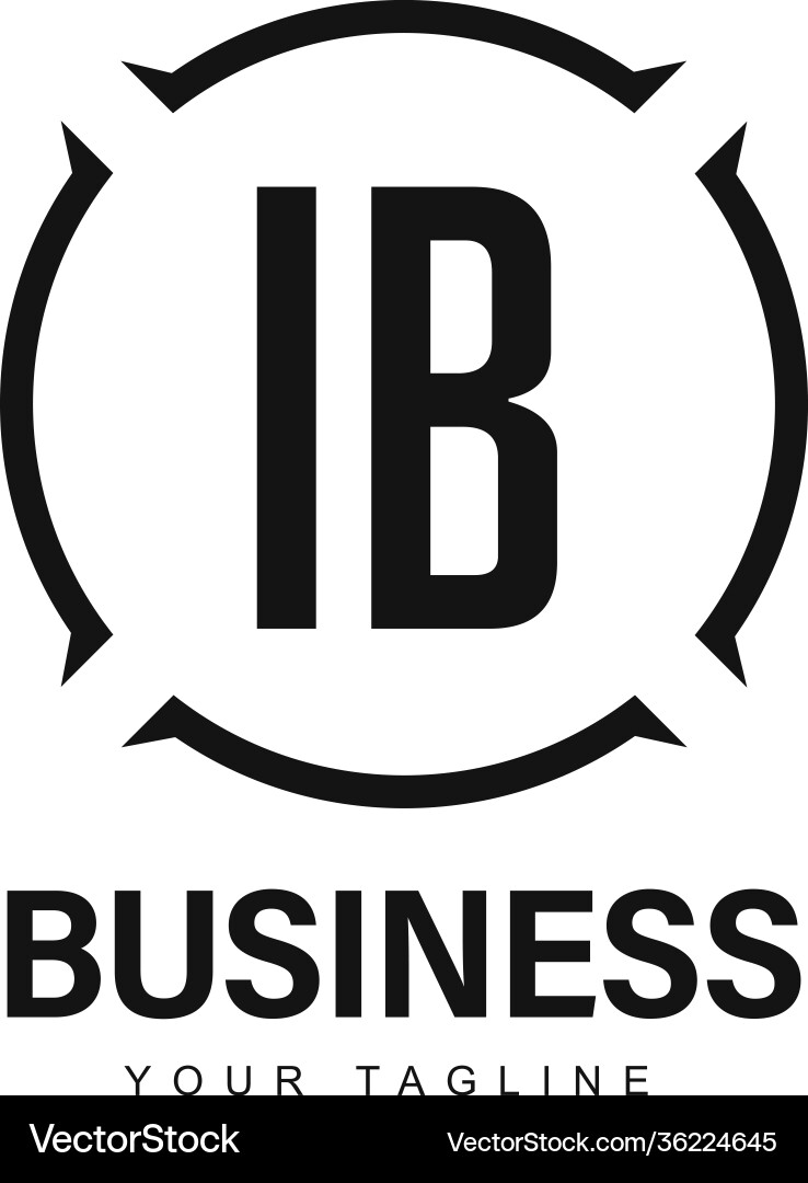 Ib initial a logo design with abstract style Vector Image