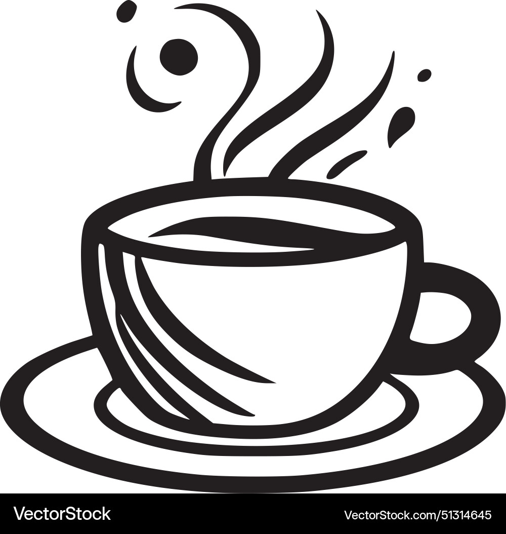 Kaffee - minimalistisches und flaches Logo Kaffee - minimalistisches und flaches Logo vektorbild