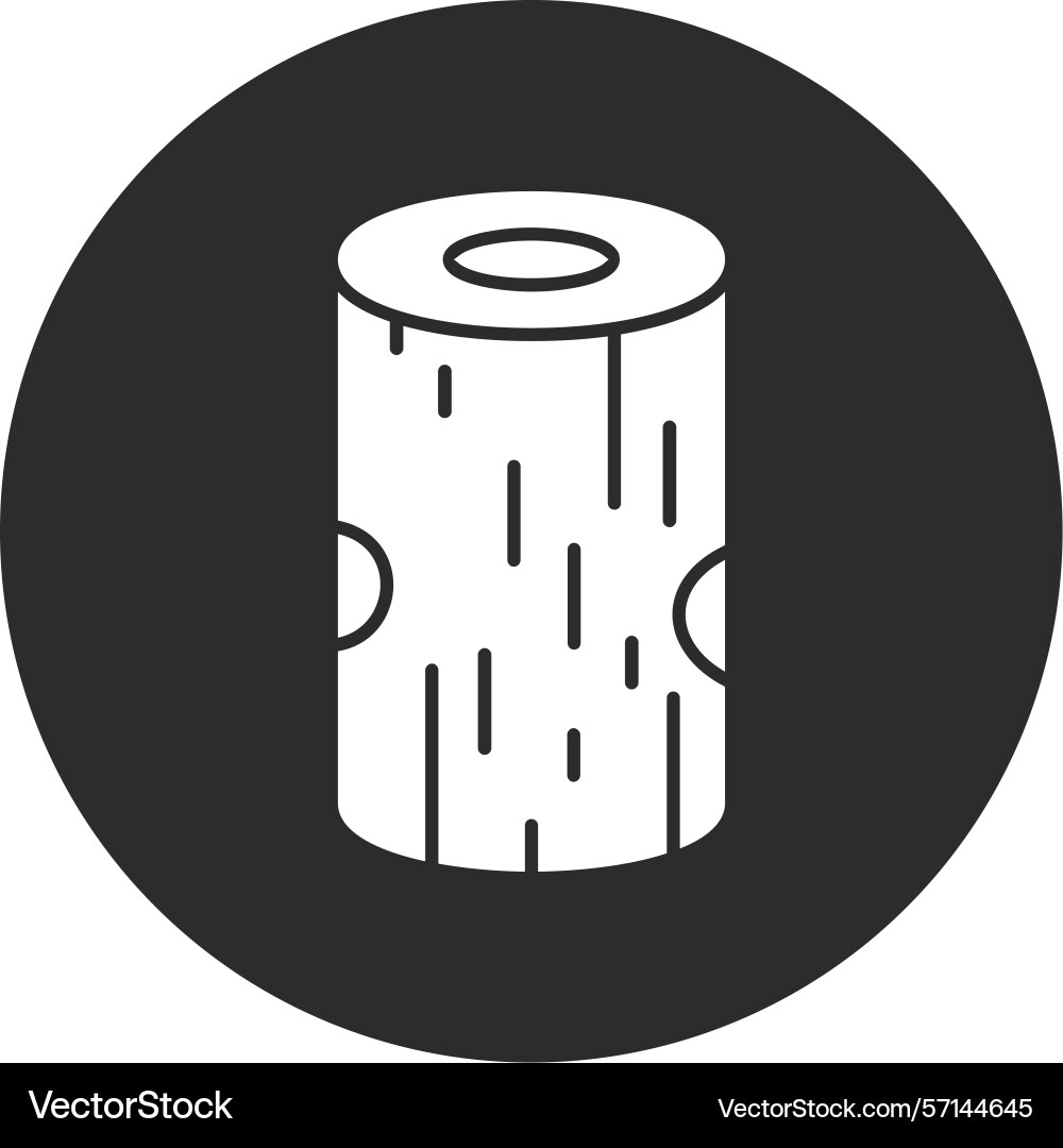 Log inverted circle black Vector Image