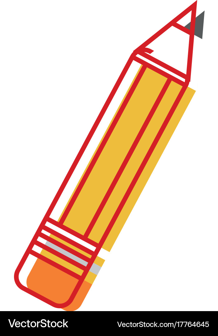 Pencil school tool object design Vector Image