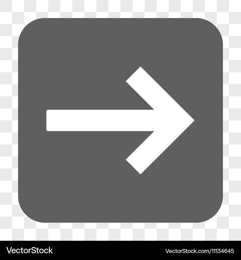 Right arrow rounded square button Vector Image