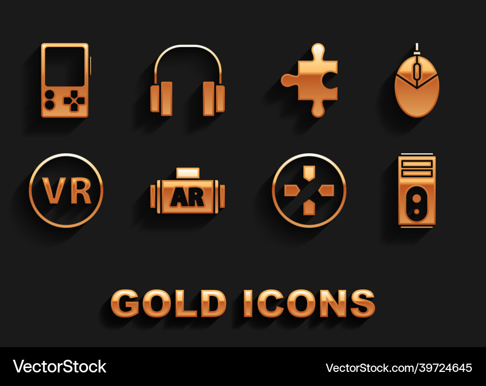 Set ar augmented reality computer mouse gaming Set ar augmented reality computer mouse gaming Vector Image