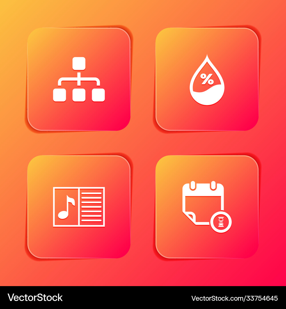 Set hierarchy organogram chart water drop Set hierarchy organogram chart water drop Vector Image