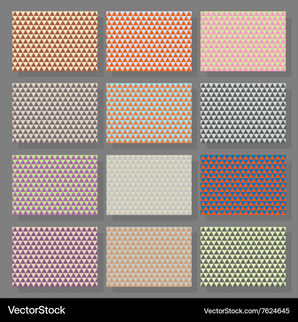 Set of many colorful triangular background vector image