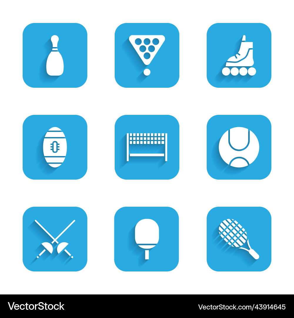 Set ribbon in finishing line racket for playing Vector Image