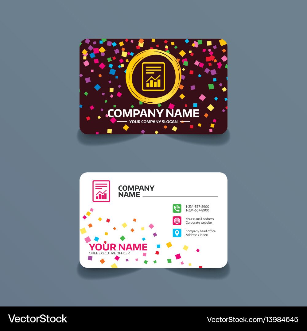 Text file sign document with chart symbol vector image