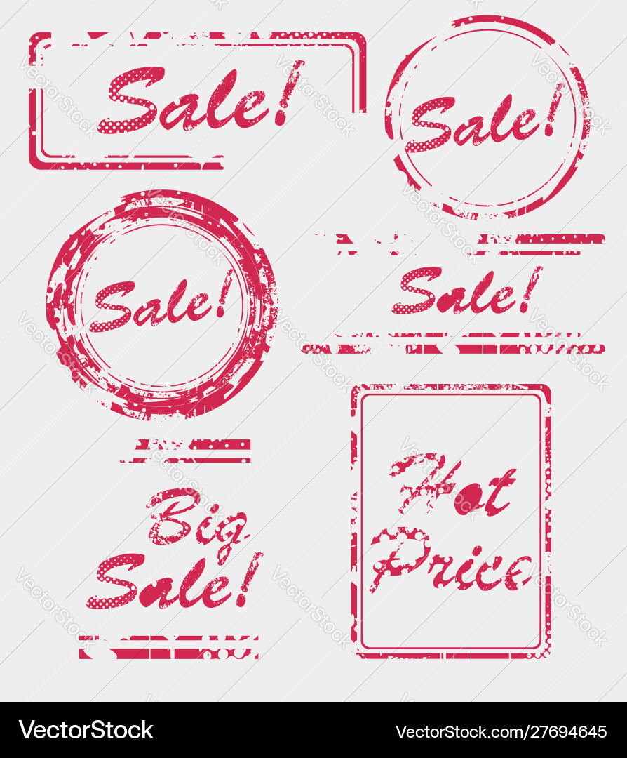 Verkauf Stempel Set heißer Preis Badge Verkauf Stempel Set heißer Preis Badge vektorbild
