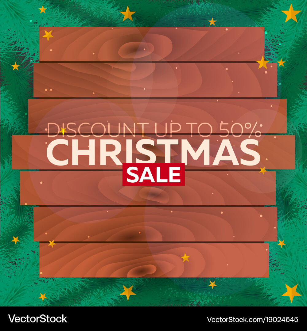 Winter sale poster christmas vector image