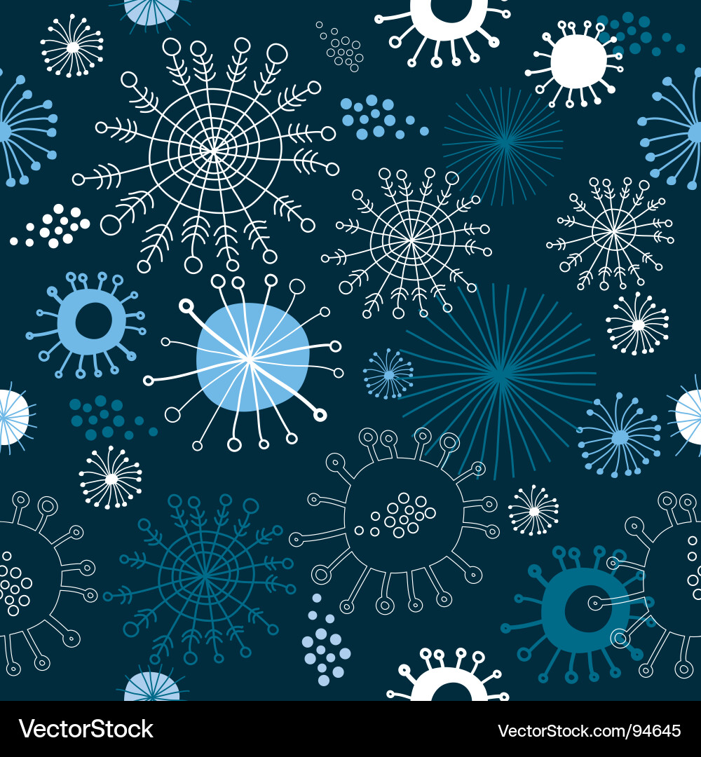 Winter Snowflake Pattern vector image