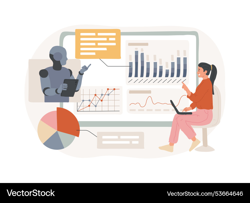 Ai-powered advanced data processing abstract Ai-powered advanced data processing abstract vector image