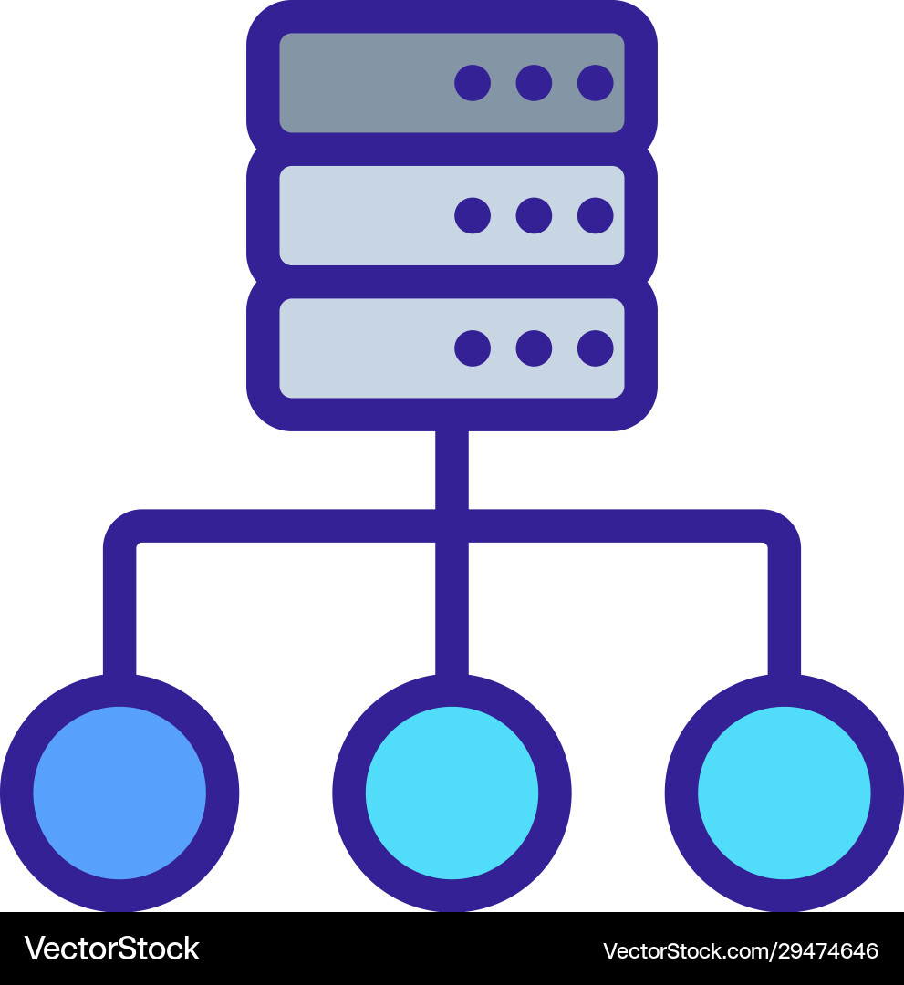 Database is an icon isolated contour Database is an icon isolated contour vector image