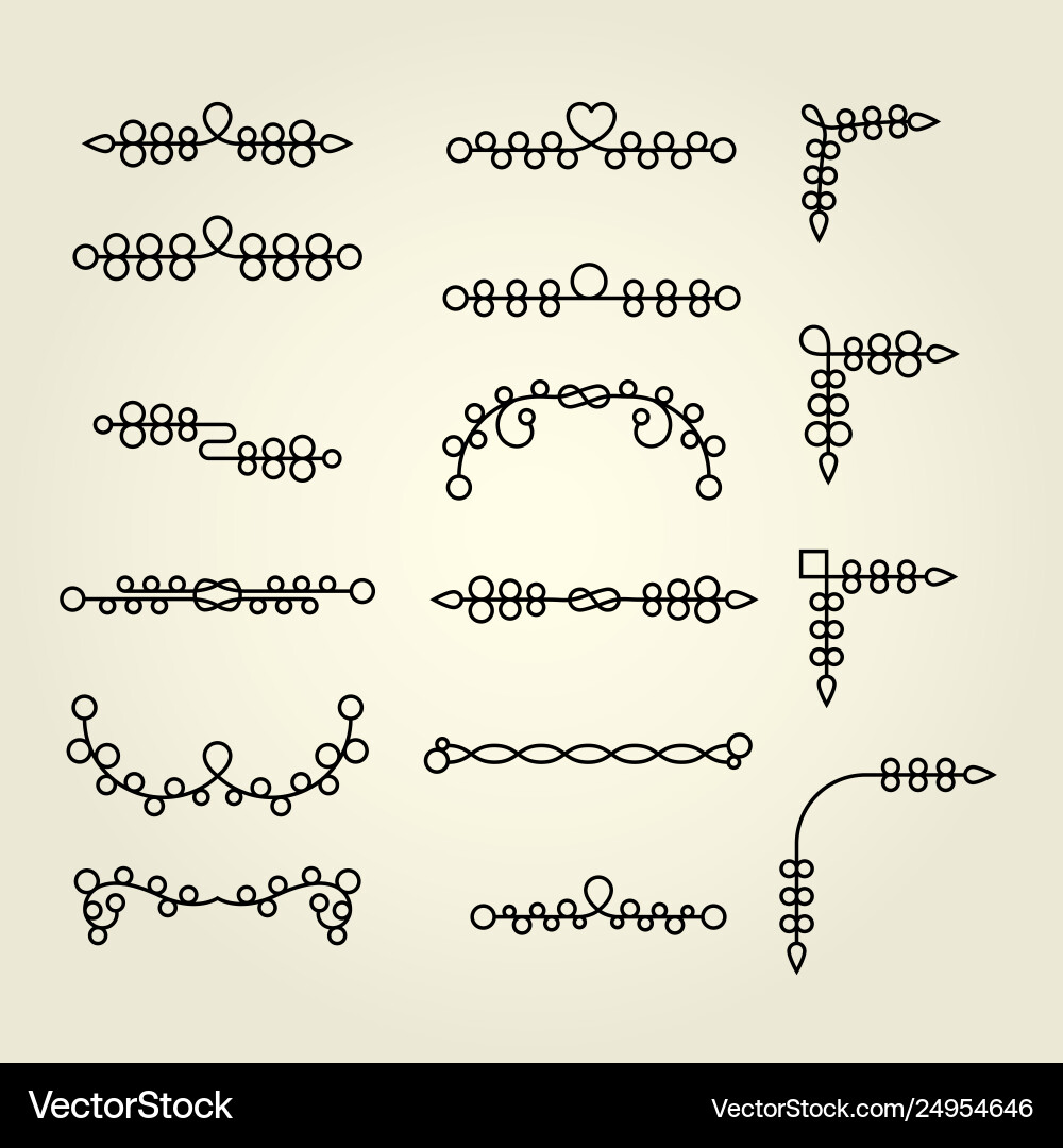 Elegant vignettes dividers and separators vector image