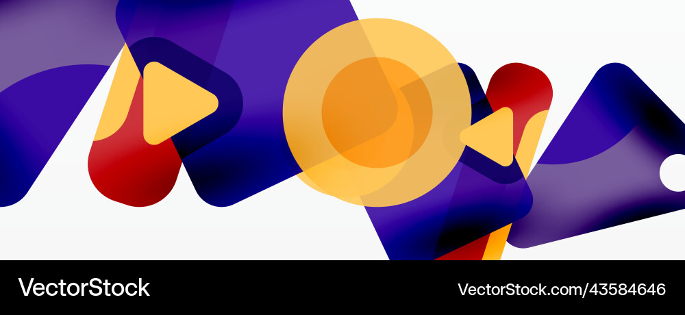 Line triangle square and circle primitive Line triangle square and circle primitive Vector Image