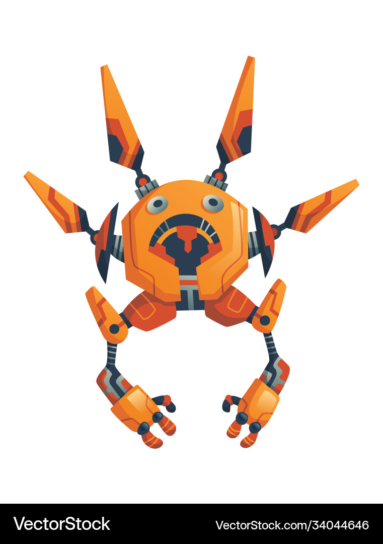 Modern robot concept robotics and artificial Modern robot concept robotics and artificial vector image