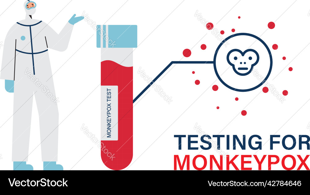 Testing for monkeypox Testing for monkeypox Vector Image
