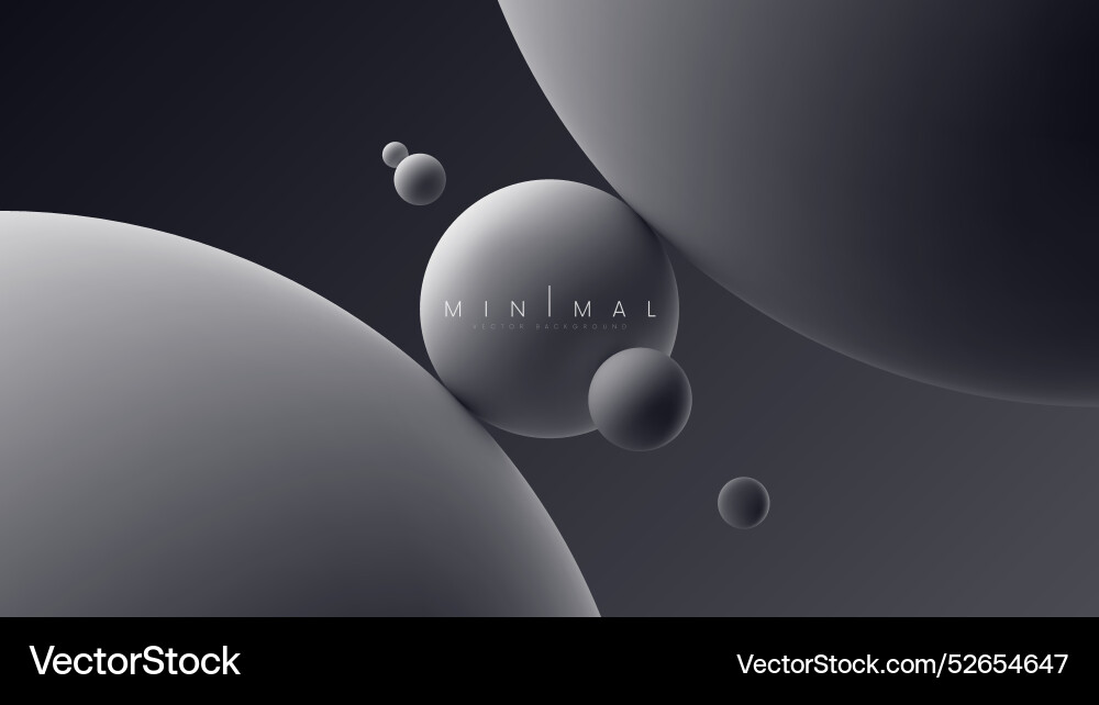 Abstract minimalistic composition with spheres Abstract minimalistic composition with spheres vector image