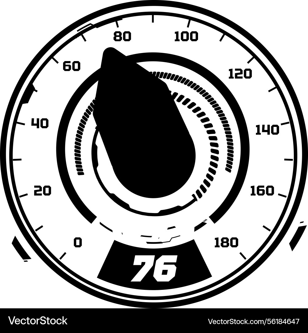 Auto speedometer dashboard with digits scale Auto speedometer dashboard with digits scale vector image