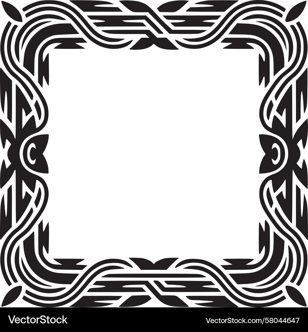 Celtic Knot Frame - Intricate Pattern Vector Image