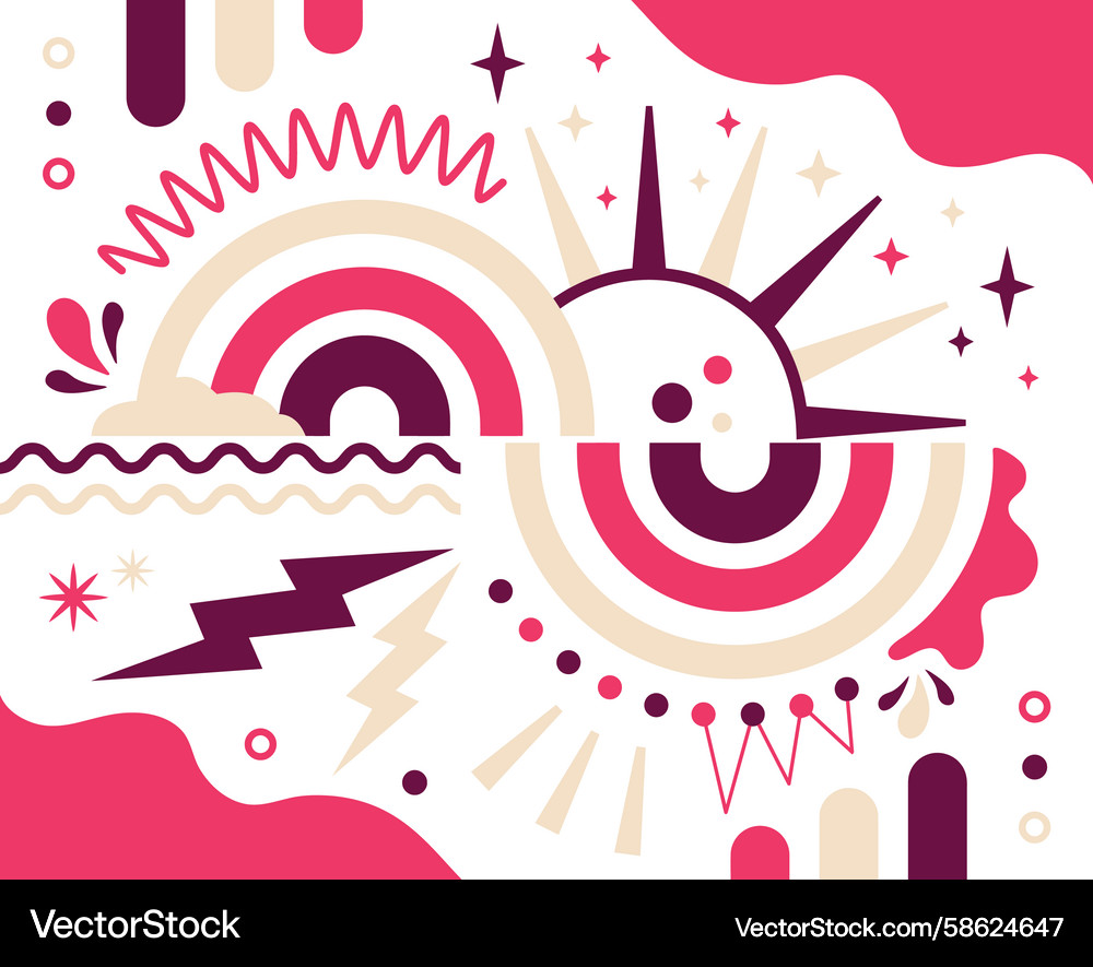 Colorful abstract design pattern elements Colorful abstract design pattern elements Vector Image