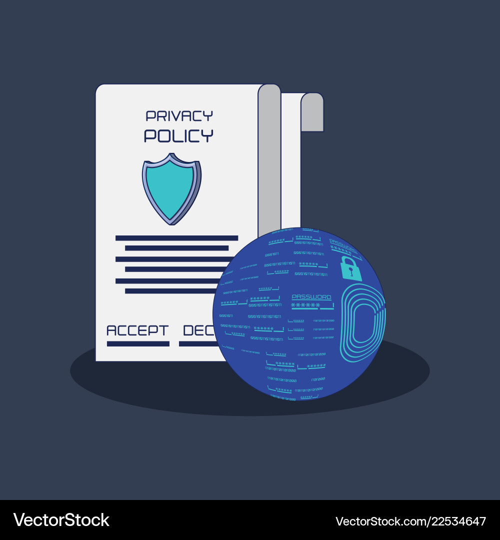 Data security with sphere planet Vector Image