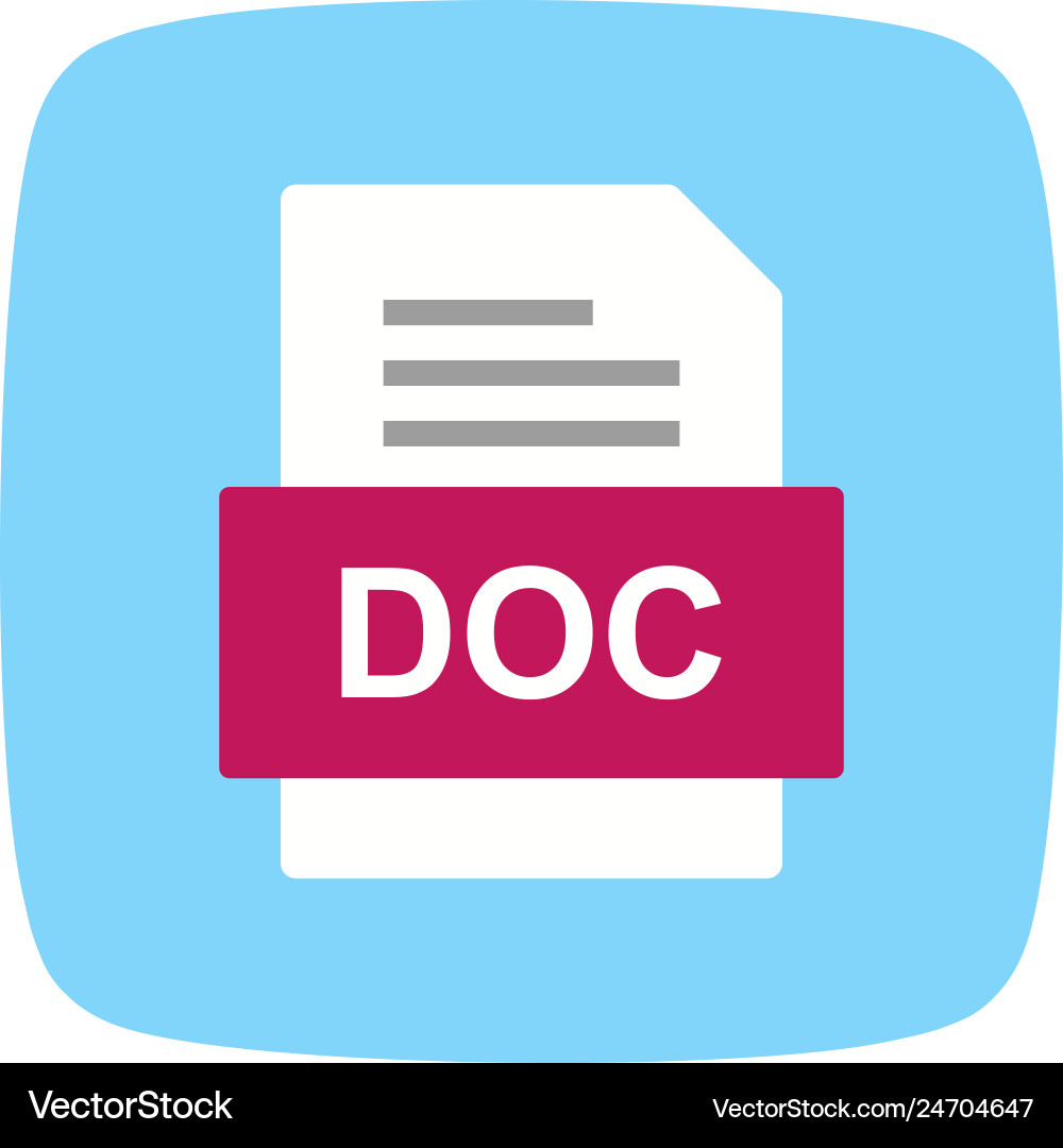 Doc file document icon Vector Image