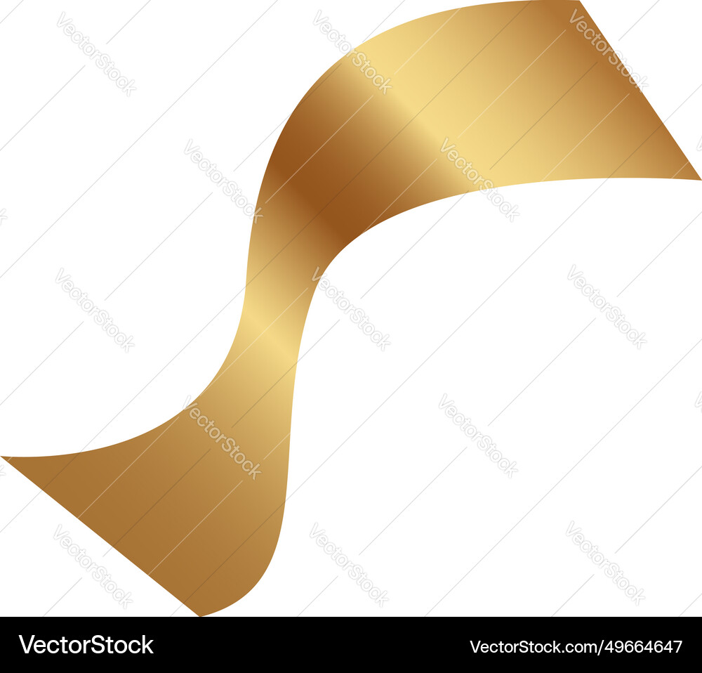 Golden confetti tape element Golden confetti tape element vector image