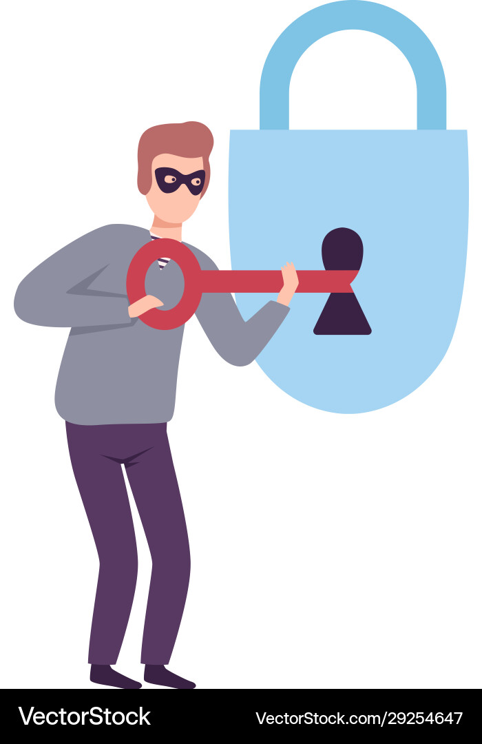 Hacker stealing password cyber internet security vector image