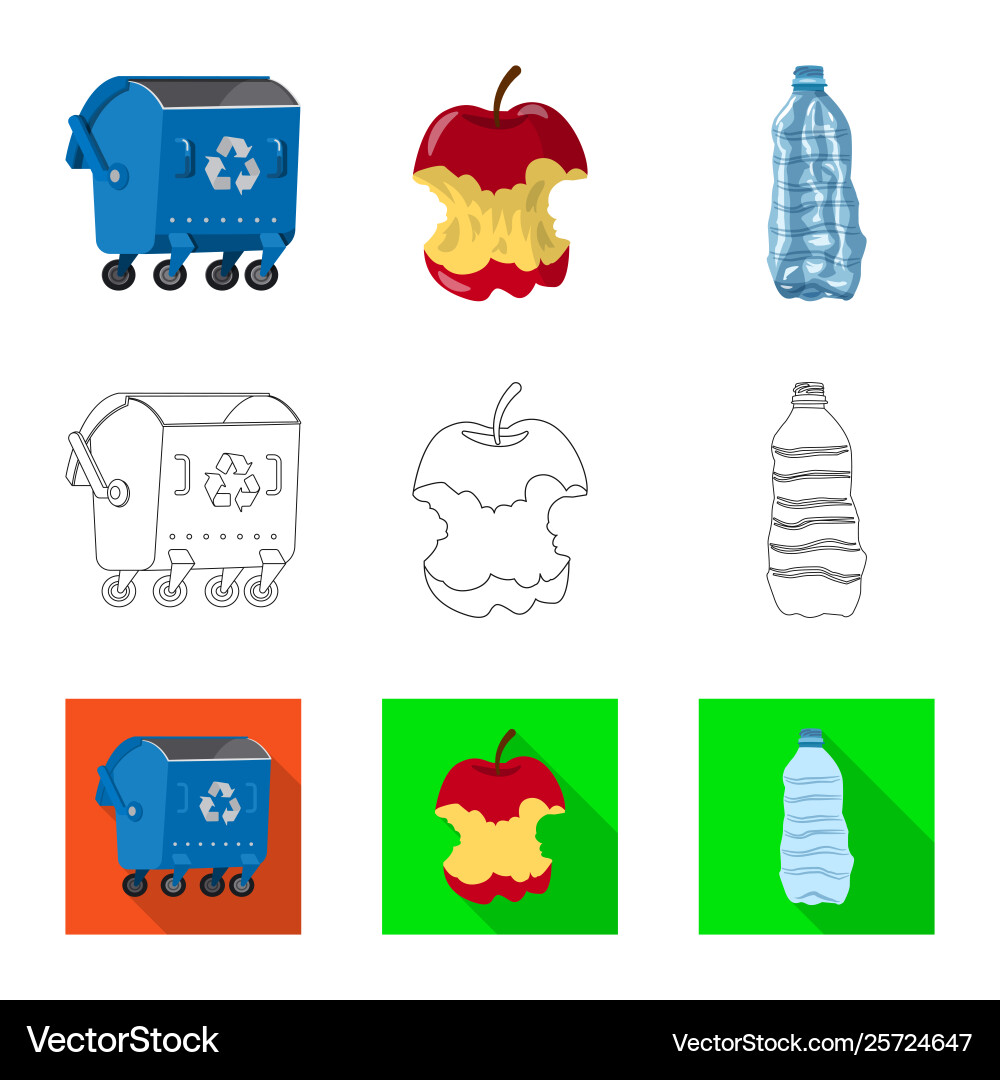 Isolated object dump and sort logo set Isolated object dump and sort logo set vector image