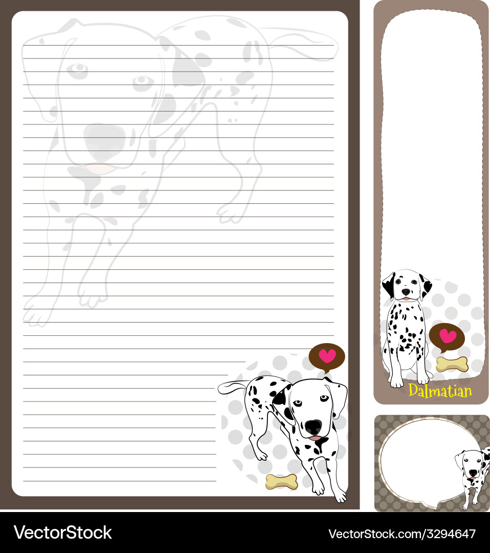 Paper note dalmatian Vector Image