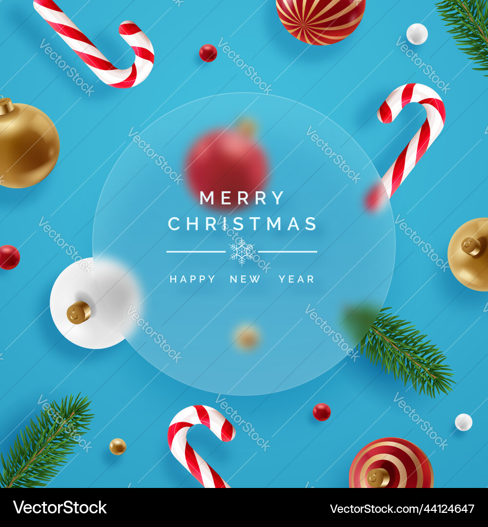 Realistische Weihnachtsdekoration mit Pinienzweigen Realistische Weihnachtsdekoration mit Pinienzweigen vektorbild