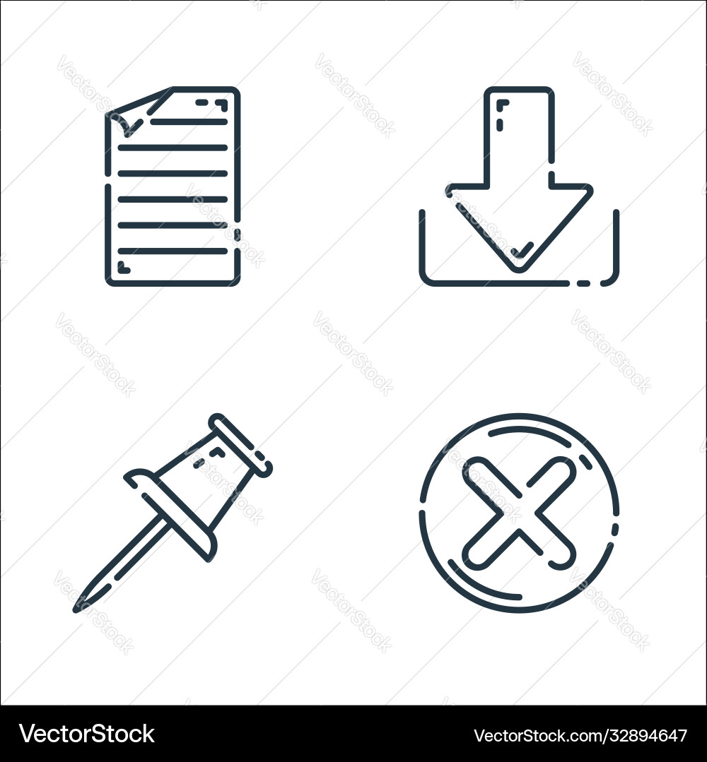 User interface line icons linear set quality User interface line icons linear set quality vector image
