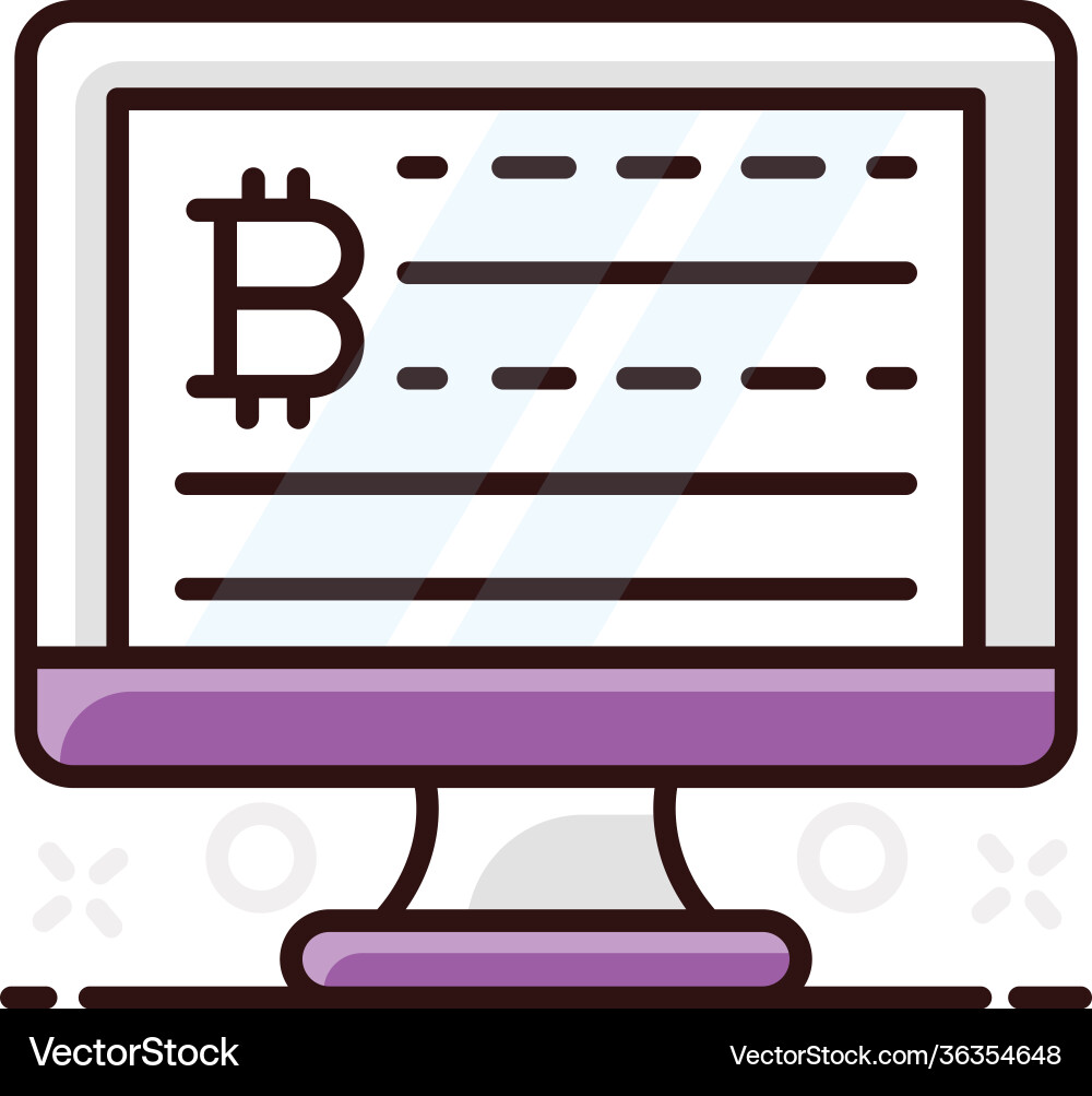 Bitcoin data vector image