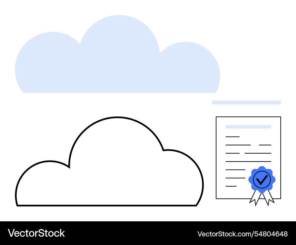 Cloud computing certification concept Cloud computing certification concept vector image